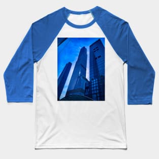 Hudson Yards Skyscrapers Blue Sky Manhattan NYC Baseball T-Shirt